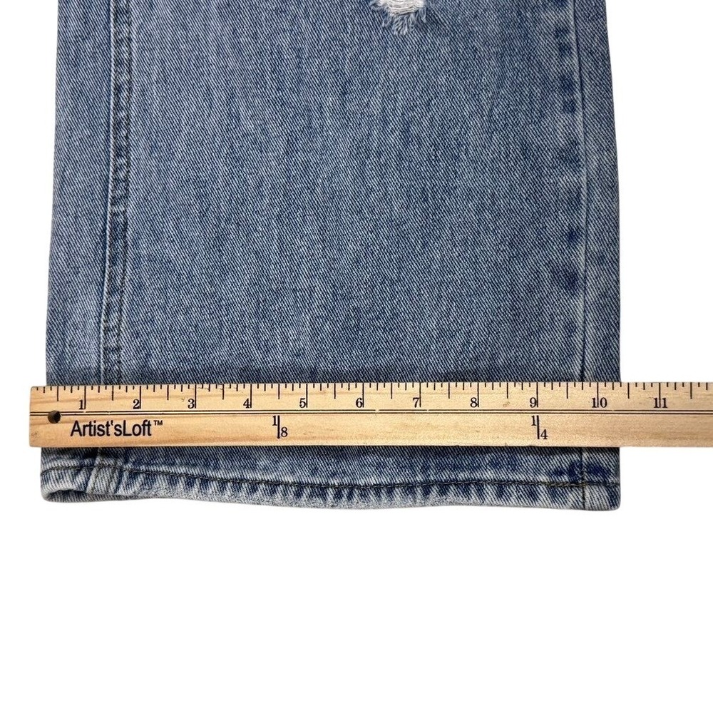 PacSun Baggy Jean Womens Size 25 Blue Distressed Ripped High Waisted Wide Leg - Picture 6 of 8